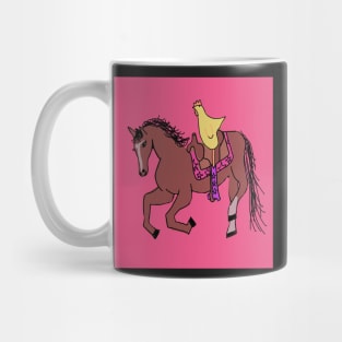 Chicken riding a horse Mug